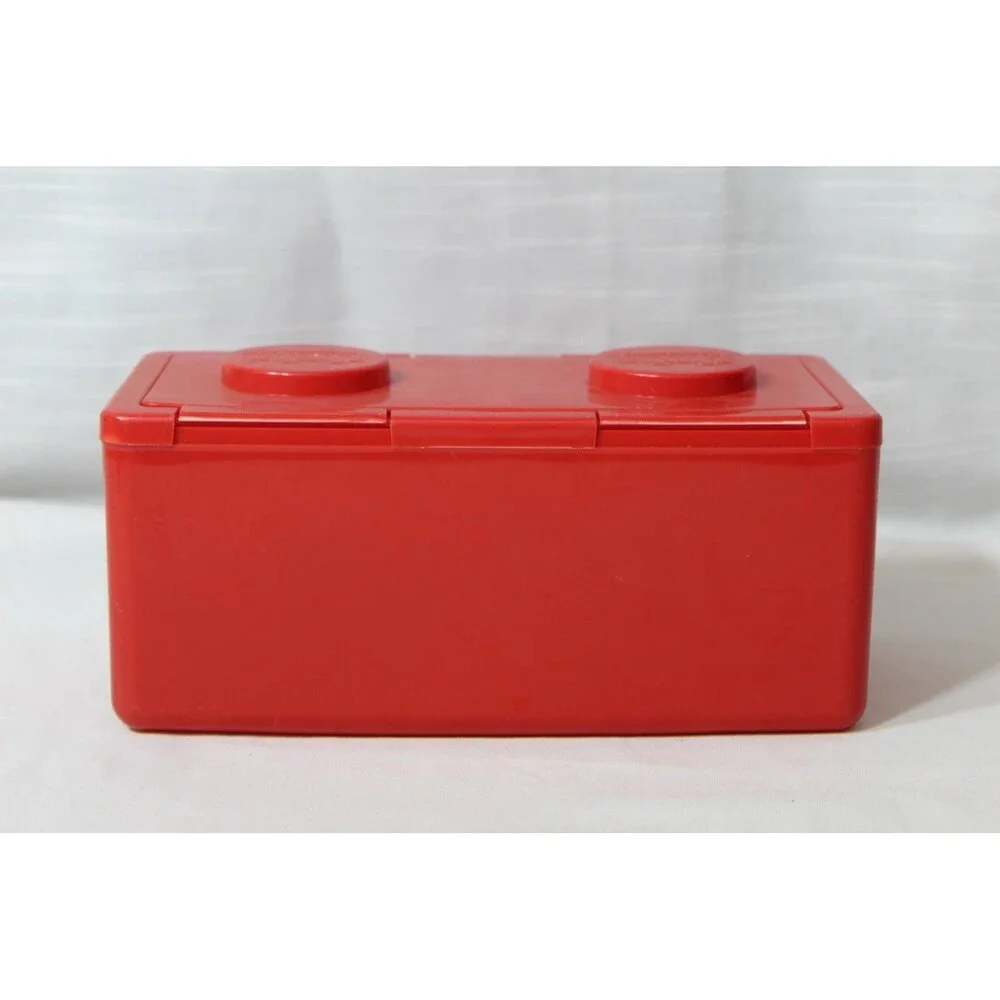 Vtg Chubs Baby Wipes Red Stackable Block Storage Container EMPTY 8”